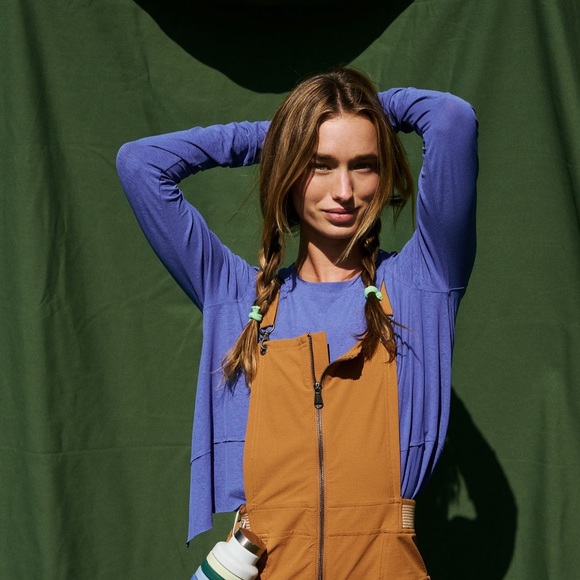 NWT free people cascade one piece in amber. - Picture 3 of 5